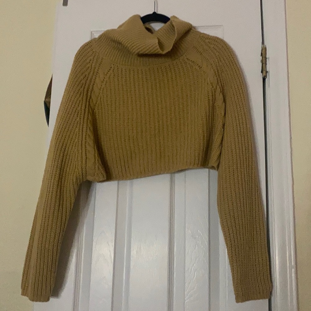 These Three Boutique cropped turtle neck sweater